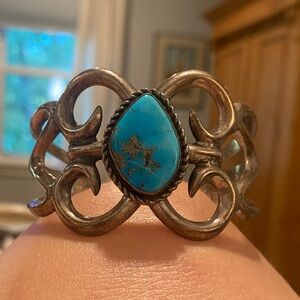 Artisan Silver and Turquoise Bracelet